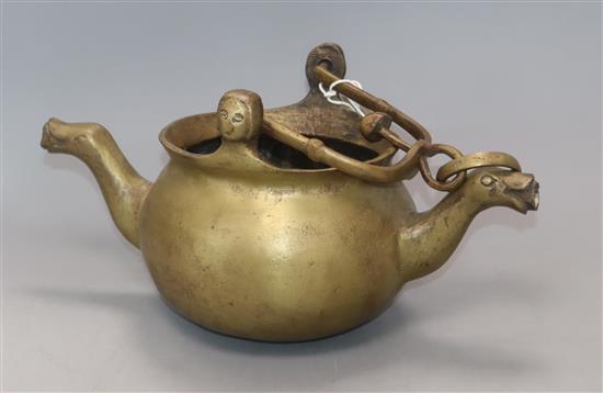 A 19th century brass vessel